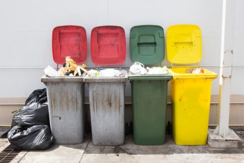 Residents disposing of household waste in Chigwell